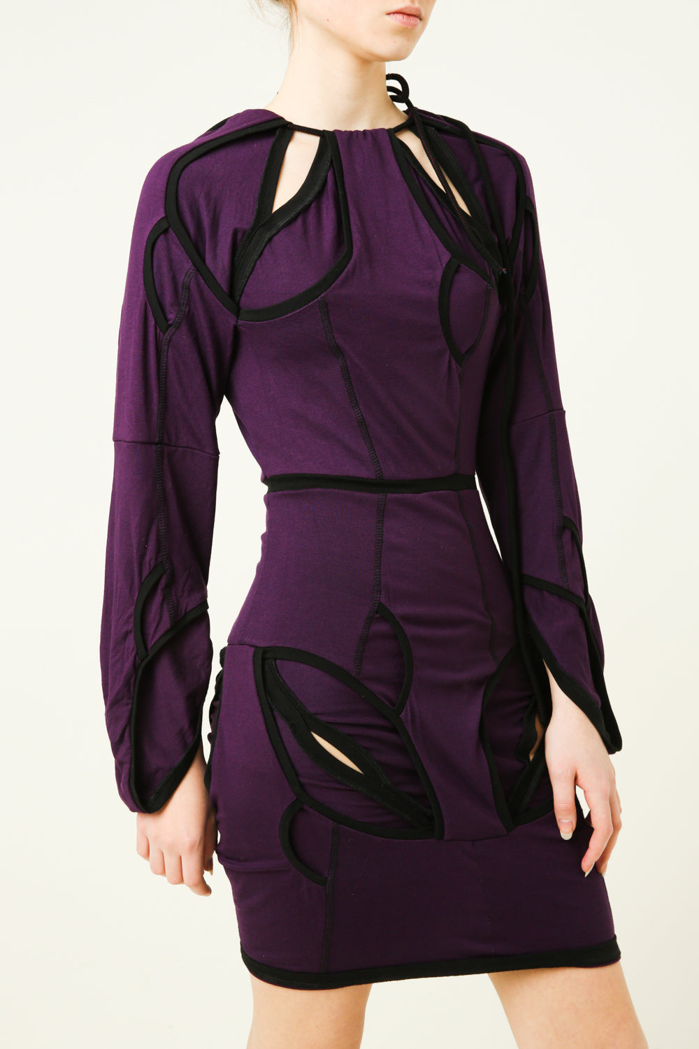 Short dress with cutouts